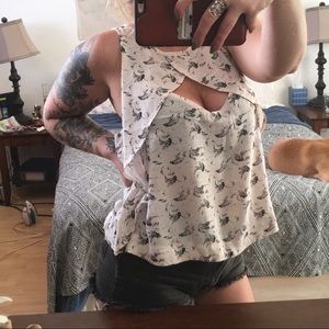 Flattering cut free people blouse